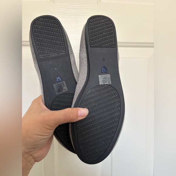 Rothy's Grey Silver Glitter Retired Round toe Flat size 9 - Picture 5 of 6